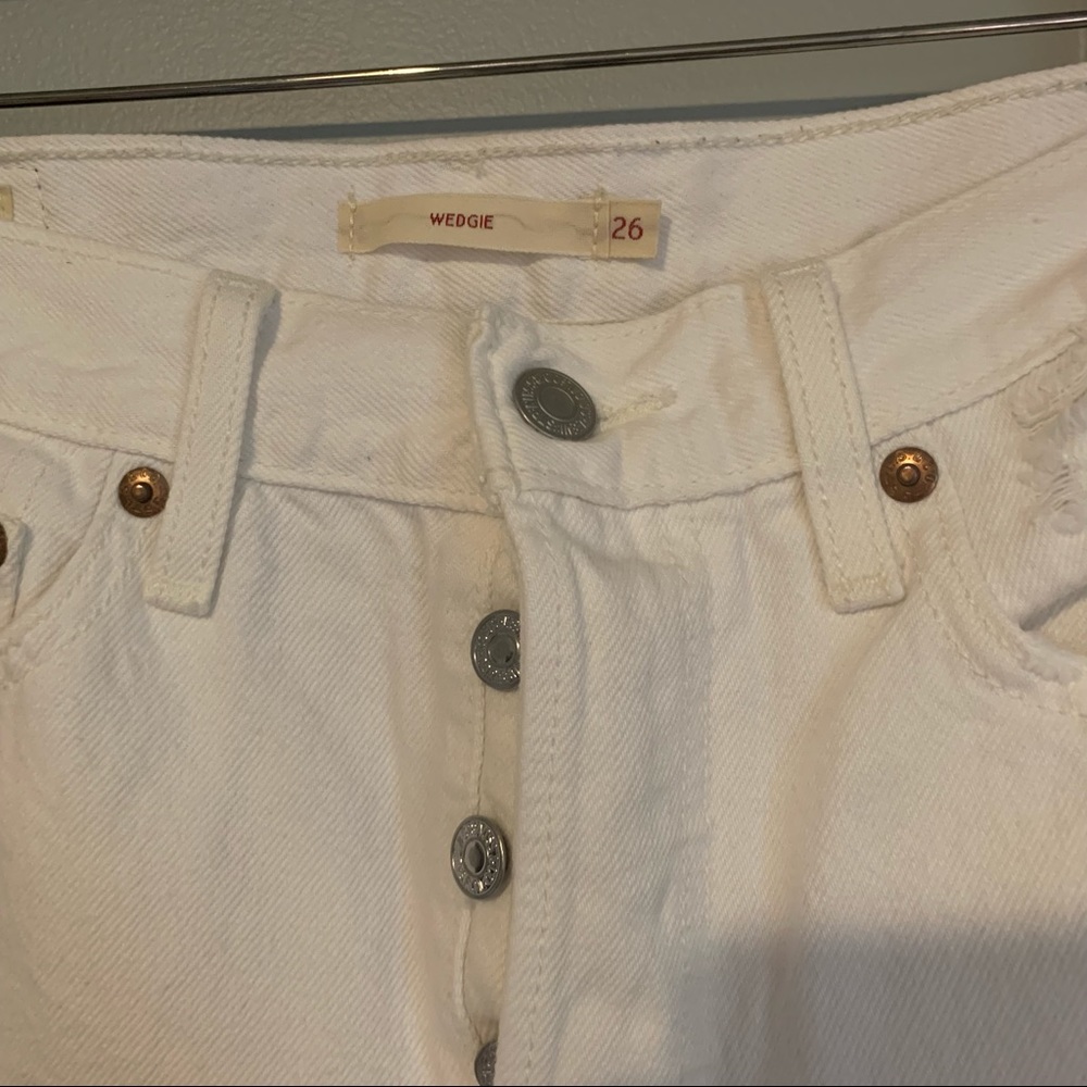 Levi’s Wedgie Jeans White Size 26 - Picture 5 of 11